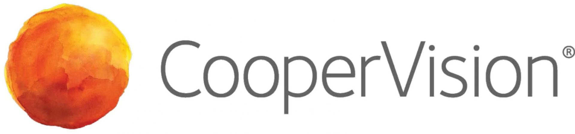CooperVision logo with a colored sphere and gray text.