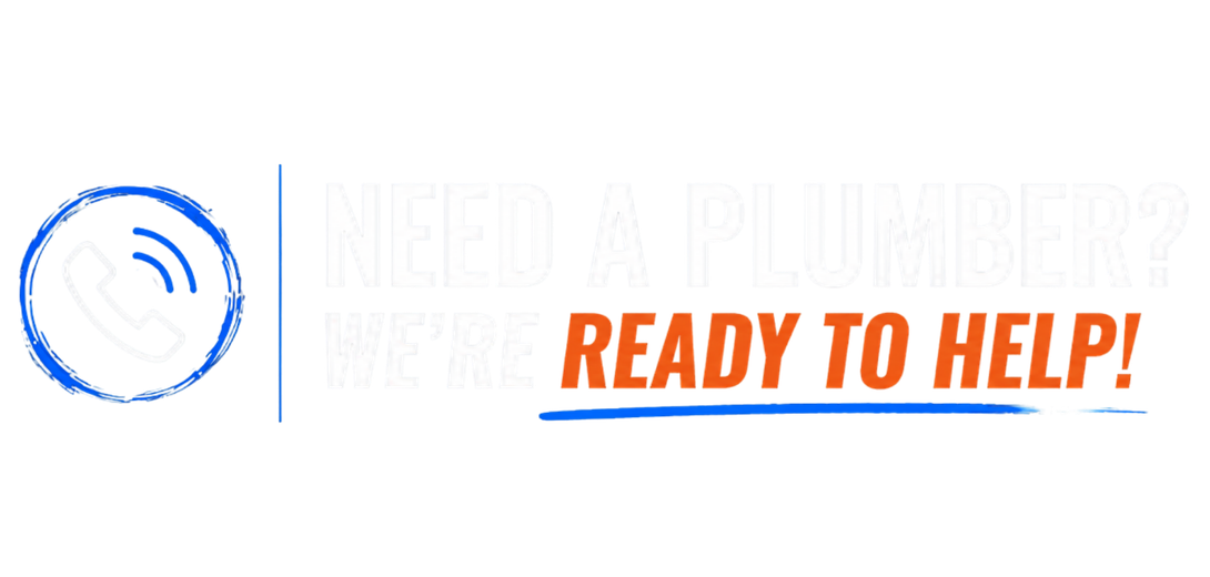 Blue circular logo beside orange “READY TO HELP!” text on a white background.