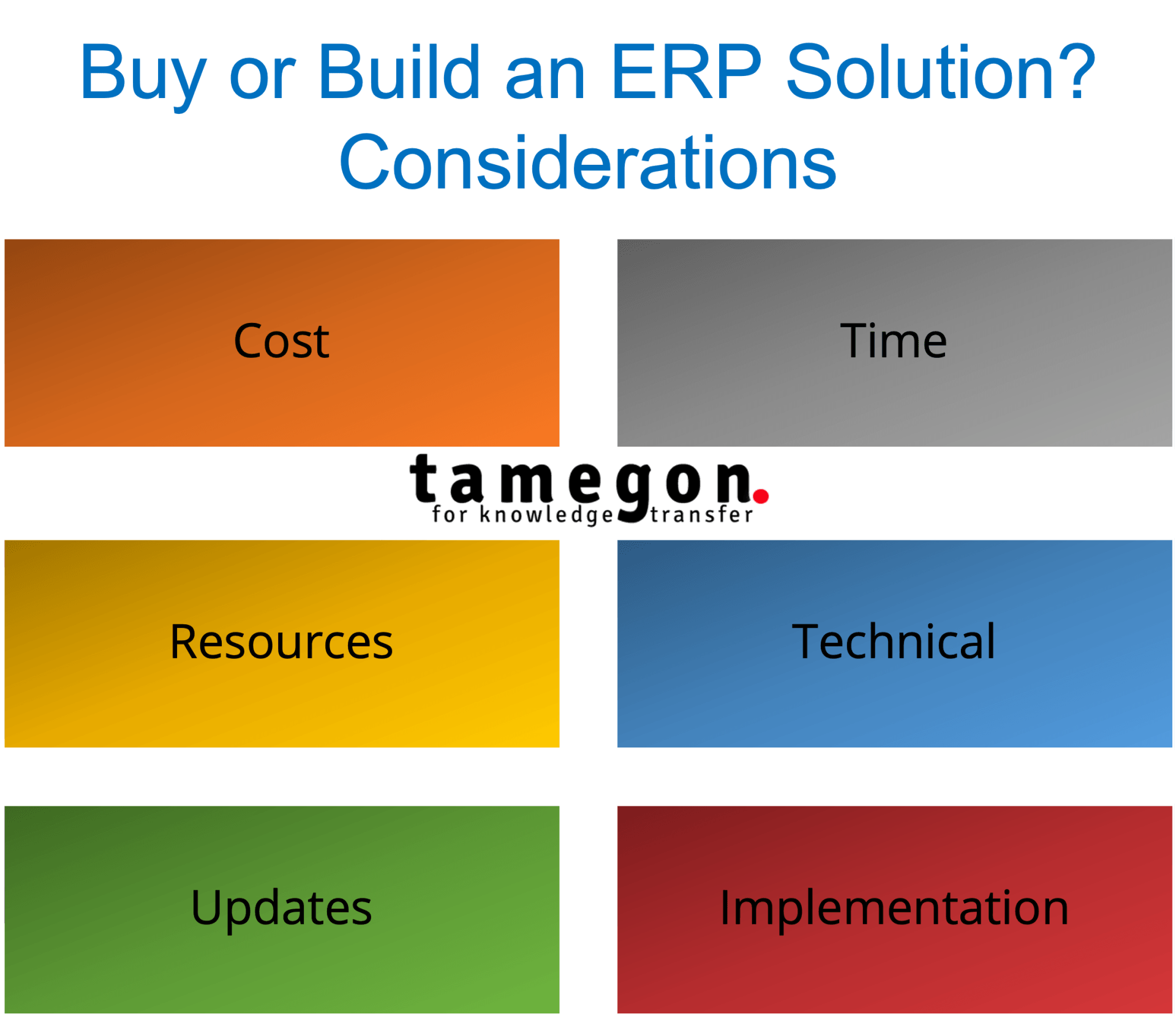 Build or Buy an ERP Solution - tamegon.com Build or Buy an ERP Solution - tamegon Innovation Advisory Firm
