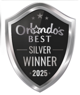 Orlando’s Best 2023 Winner shield logo for Indurn Systems in gold, black, and silver