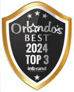 Orlando’s Best 2023 Winner shield logo for Indurn Systems in gold, black, and silver