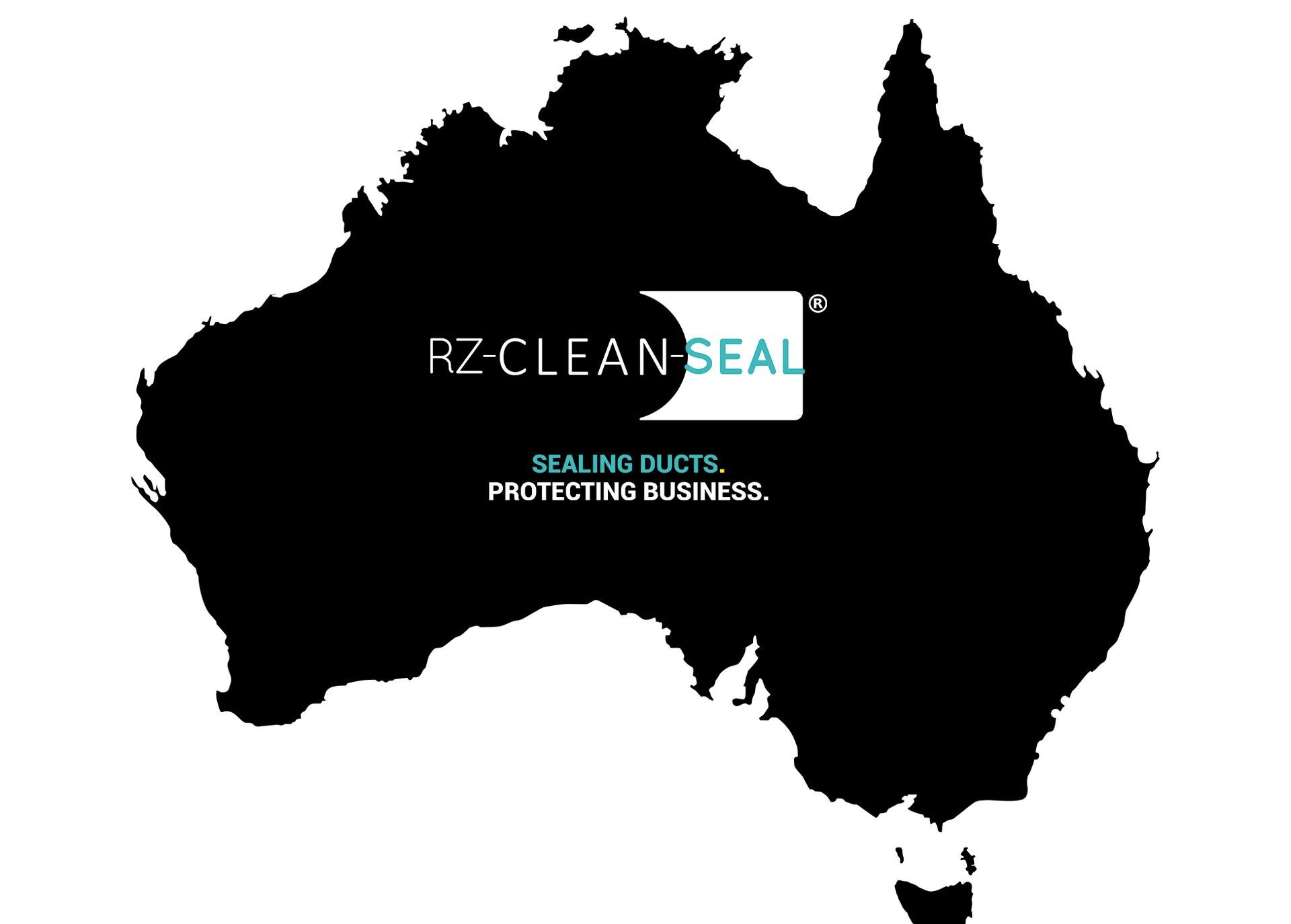 Black silhouette of Australia with 