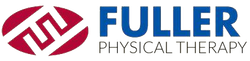 Fuller Physical Therapy logo with red geometric icon and blue-gray text