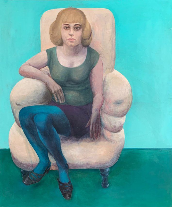 Frau im Sessel 1970