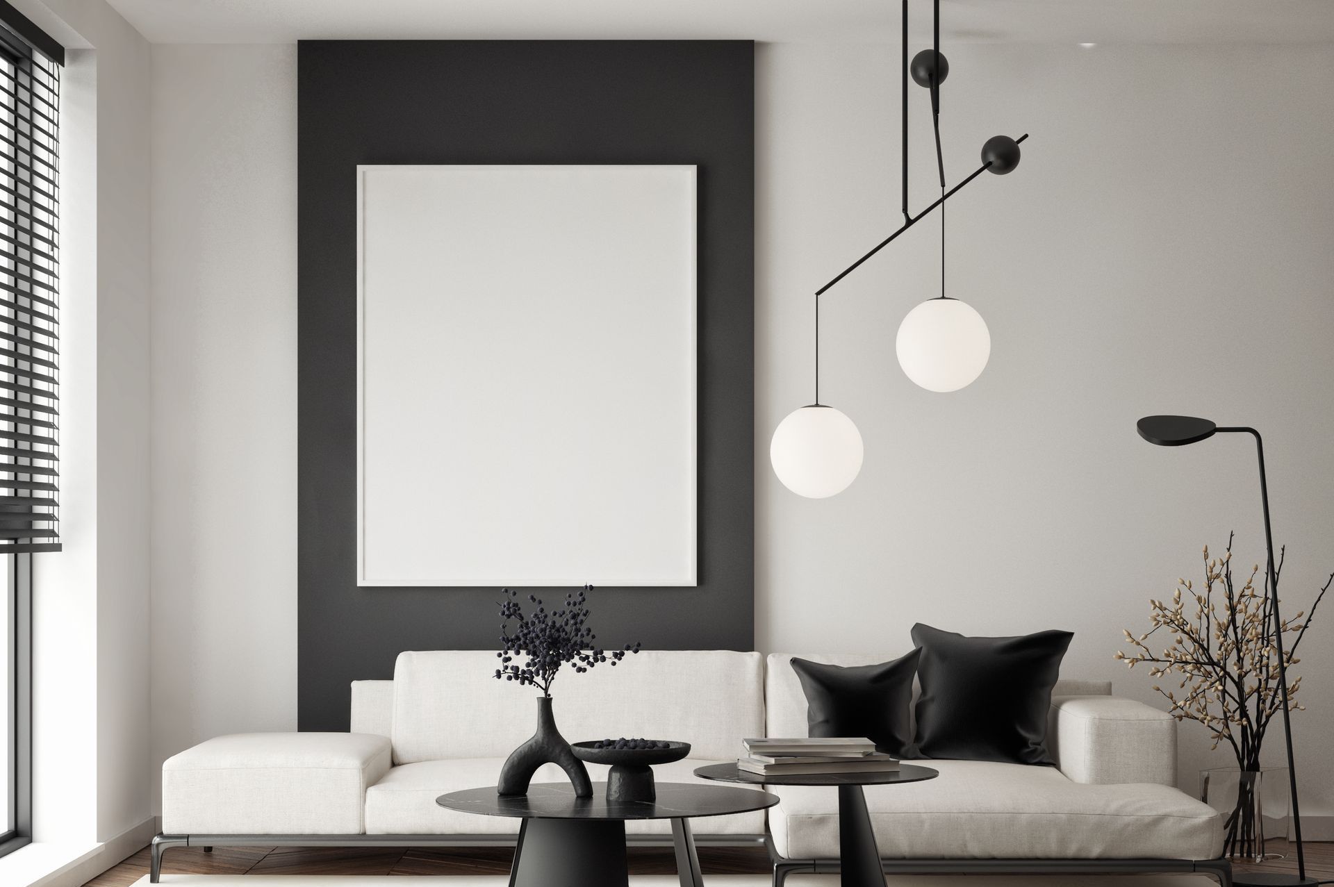 Modern interior of living room