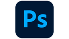 Adobe Photoshop “Ps” app icon in dark blue with bright blue letters
