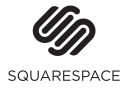 Squarespace logo with black interlocking S symbol and wordmark on white background