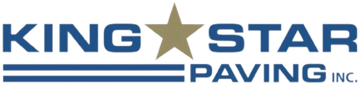 The logo for king star paving inc. has a star on it