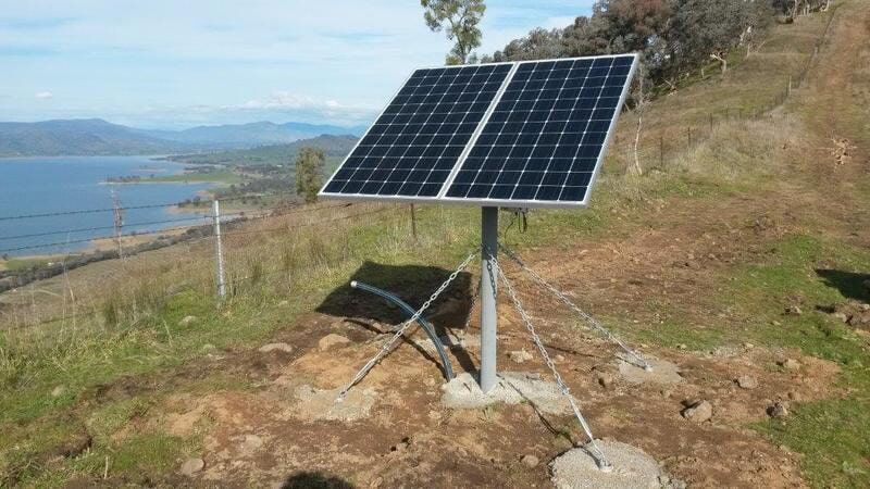 A Solar Panel on a Pole — Pumps Sales & Repairs in Albury, NSW