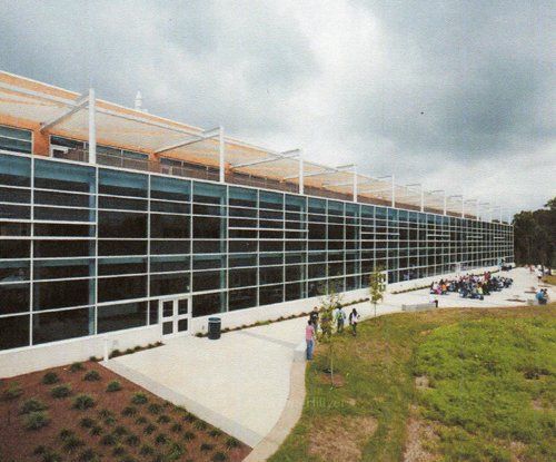 Aerial View of A Building and Wide Field — Chattanooga, TN — Hubbuch Glass Co