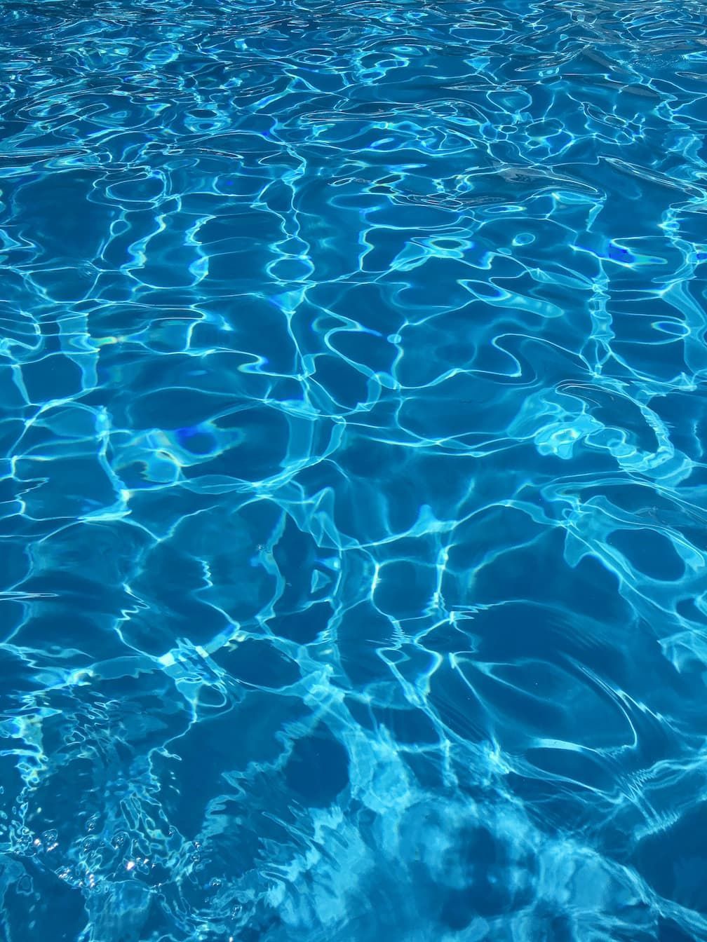 Water inside a renovated swimming pool