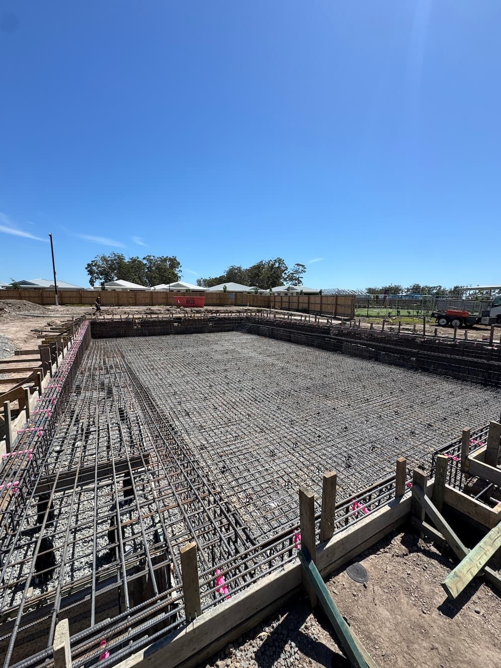 A pool being constructed on the Gold Coast