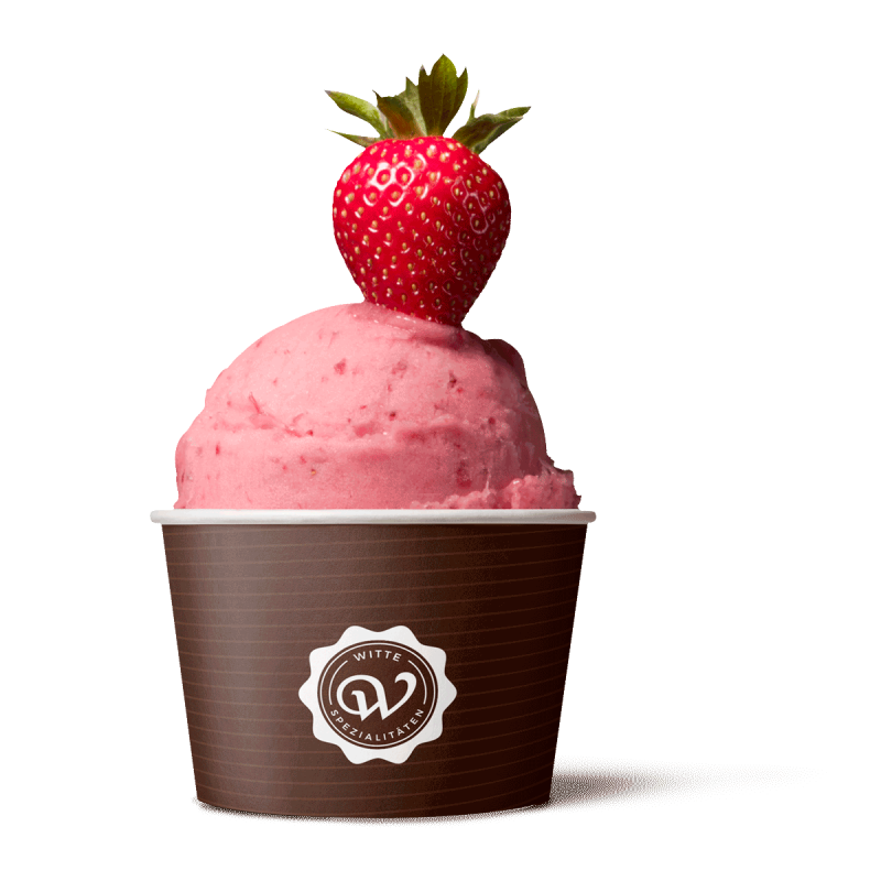 Erdbeereisbecher