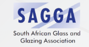 SAGGA logo: blue text on a white background, 