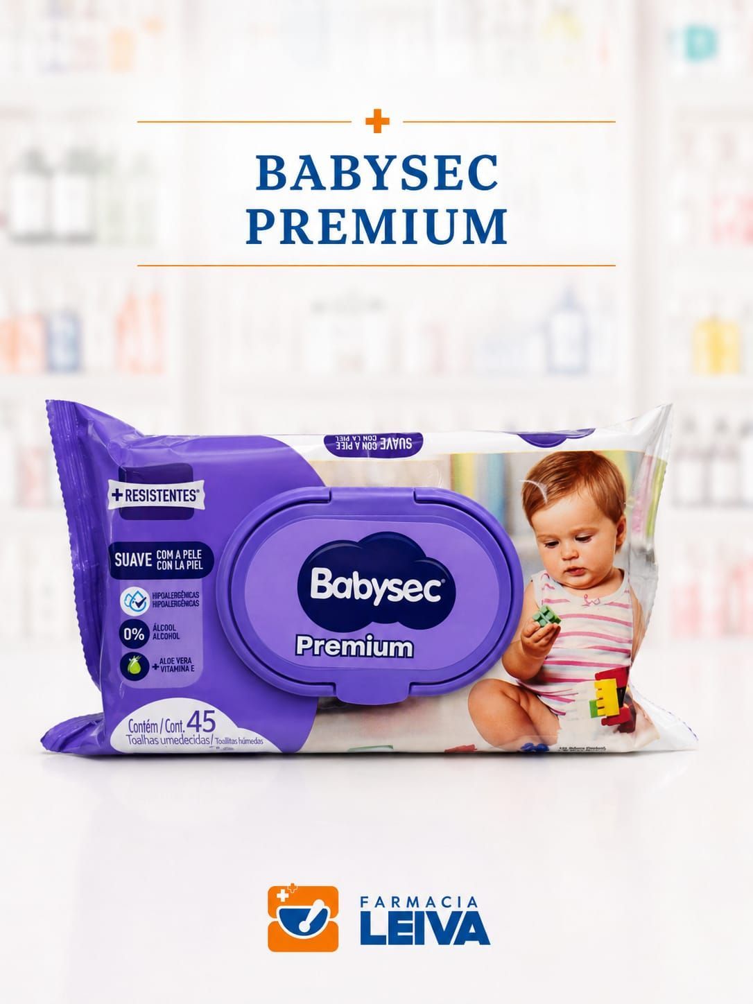 Toallitas humedas Babysec Premium x45u