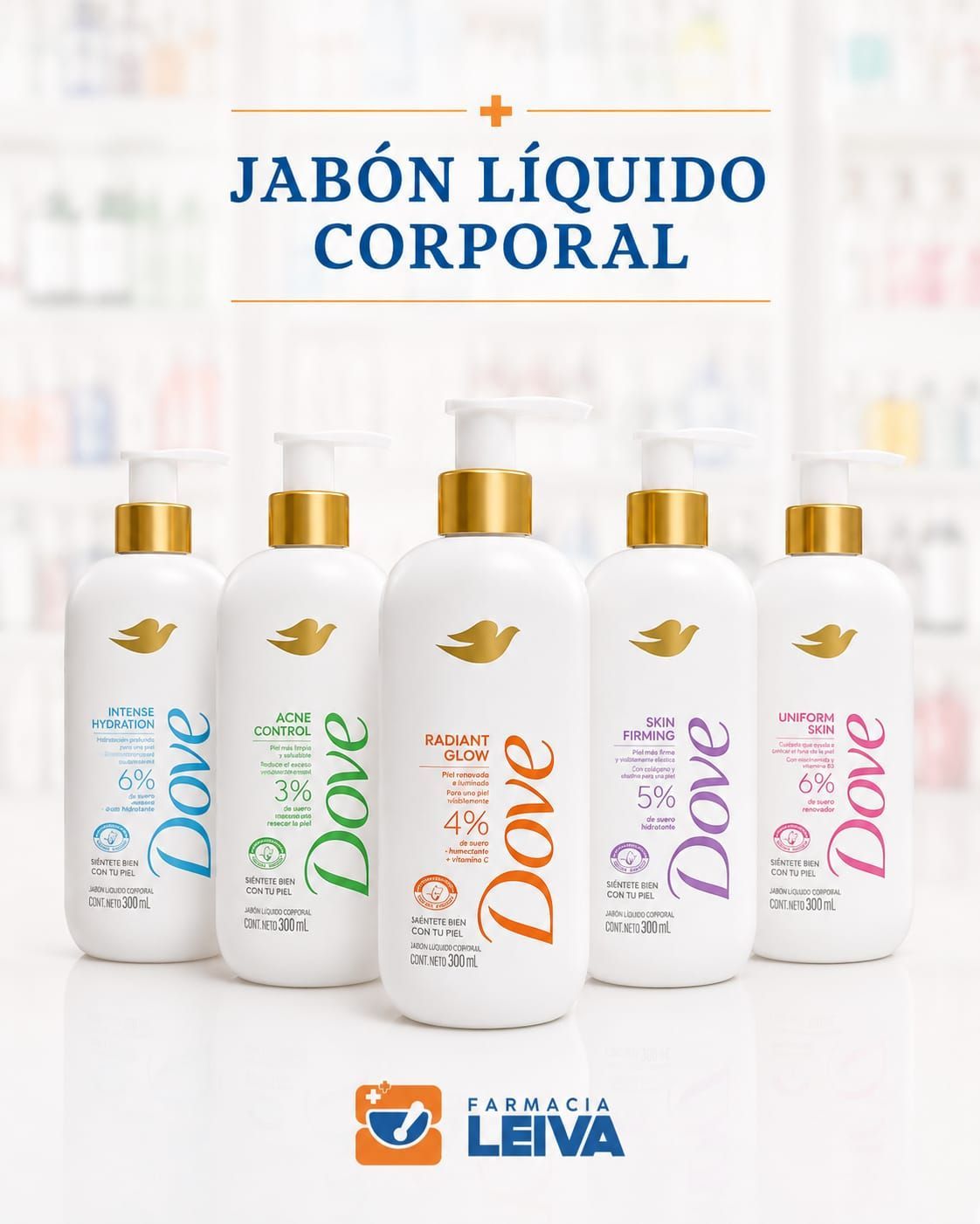 DOVE, jabón líquido corporal