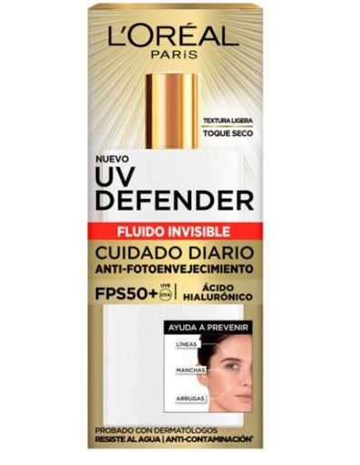 LOREAL PARIS CR UV DEFENDER FLUIDO INV FPS50+ x 40gr