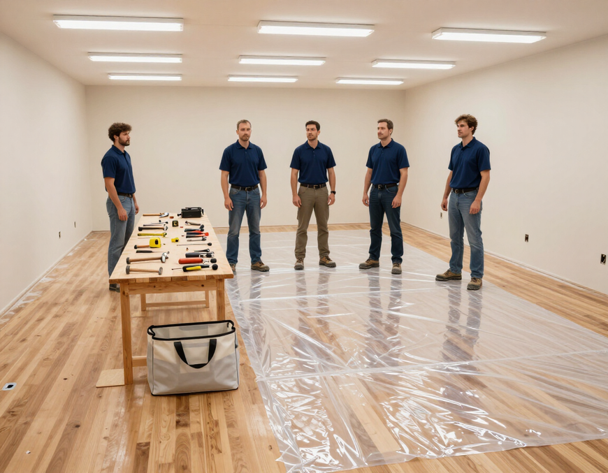 BKG remodeling crew at a clean job site