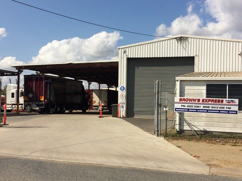 Brown's Express Warehouse — Trusted Carrier in Rockhampton & Gladstone, QLD Brown's Express Warehouse — Trusted Carrier in Rockhampton & Gladstone, QLD