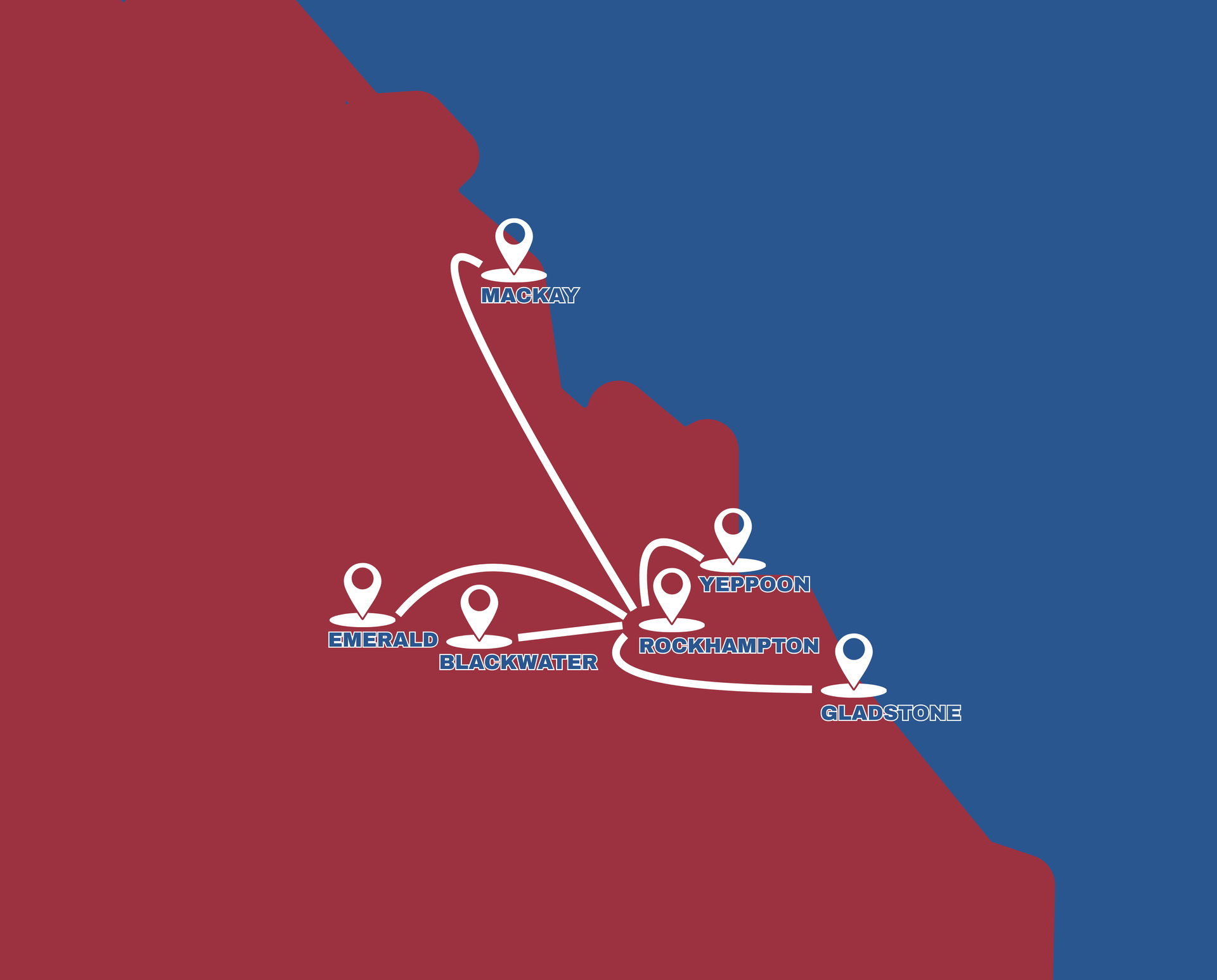 Map With White Lines — Trusted Carrier in Rockhampton & Gladstone, QLD