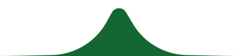 Green peaked shape centered on a white background