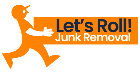 A logo for let 's roll junk removal