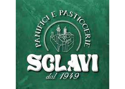 Green logo reading “Panifici e Pasticcerie Sclavi dal 1949” with a bakery illustration