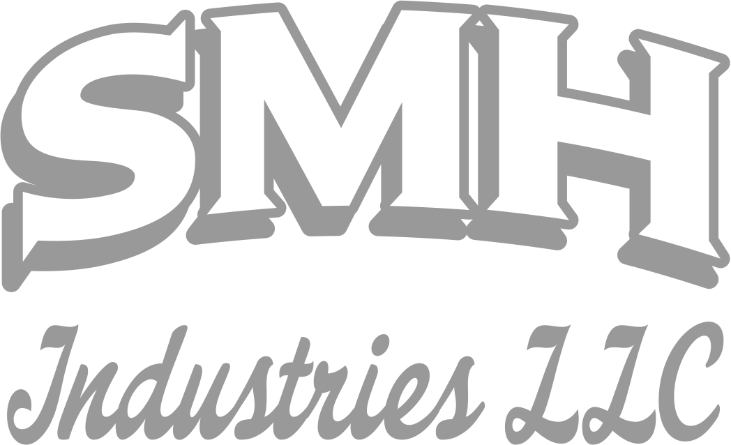 SMH Industries LLC logo in gray stylized letters
