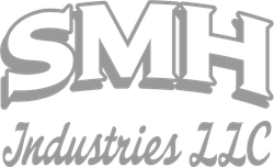 SMH Industries LLC logo in gray stylized letters