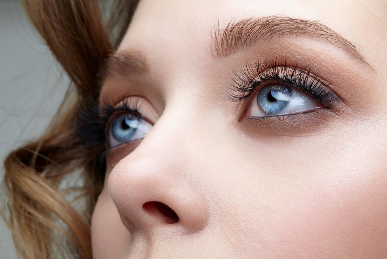 blue human female eyes