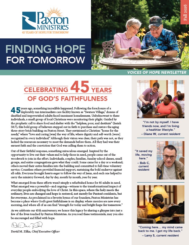 Fall Newsletter - 2026 - Paxton Ministries