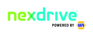 NexDrive logo in green and blue, with “Powered by NAPA” underneath.