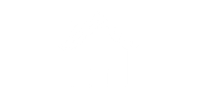 Blank white background with a small teal-and-orange patterned corner in the lower left