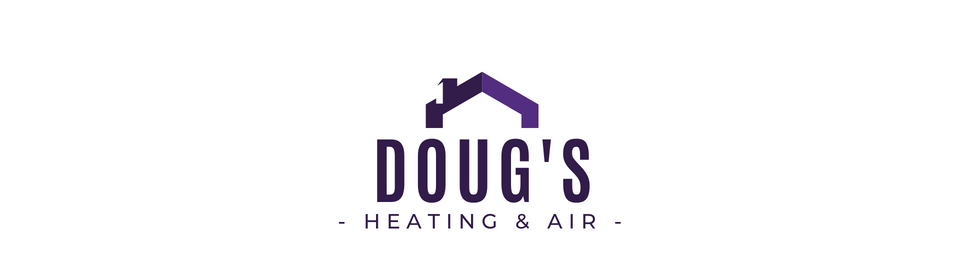 Doug's Heating & Air logo in dark purple on a white background