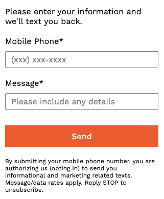 live example of Alive5 Opt-in Form