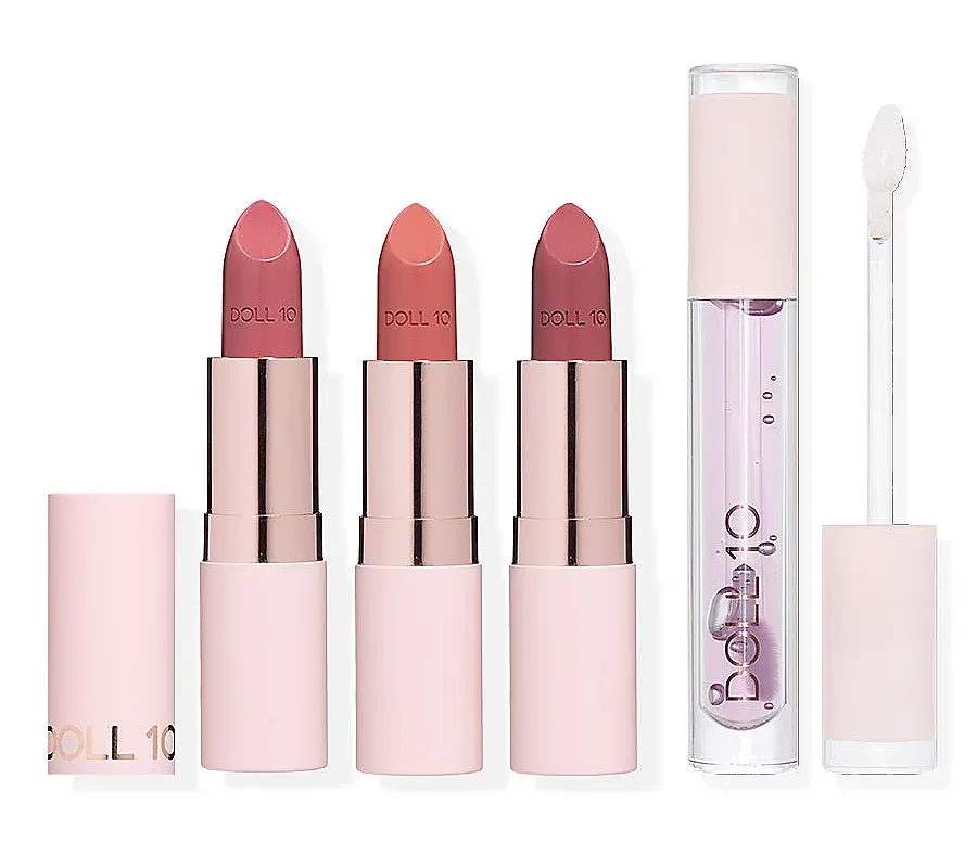 Doll 10 Plumping Peptide Lipstick Trio w/ Water Gloss