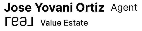 A logo of Value Estate, a man wearing a hat.