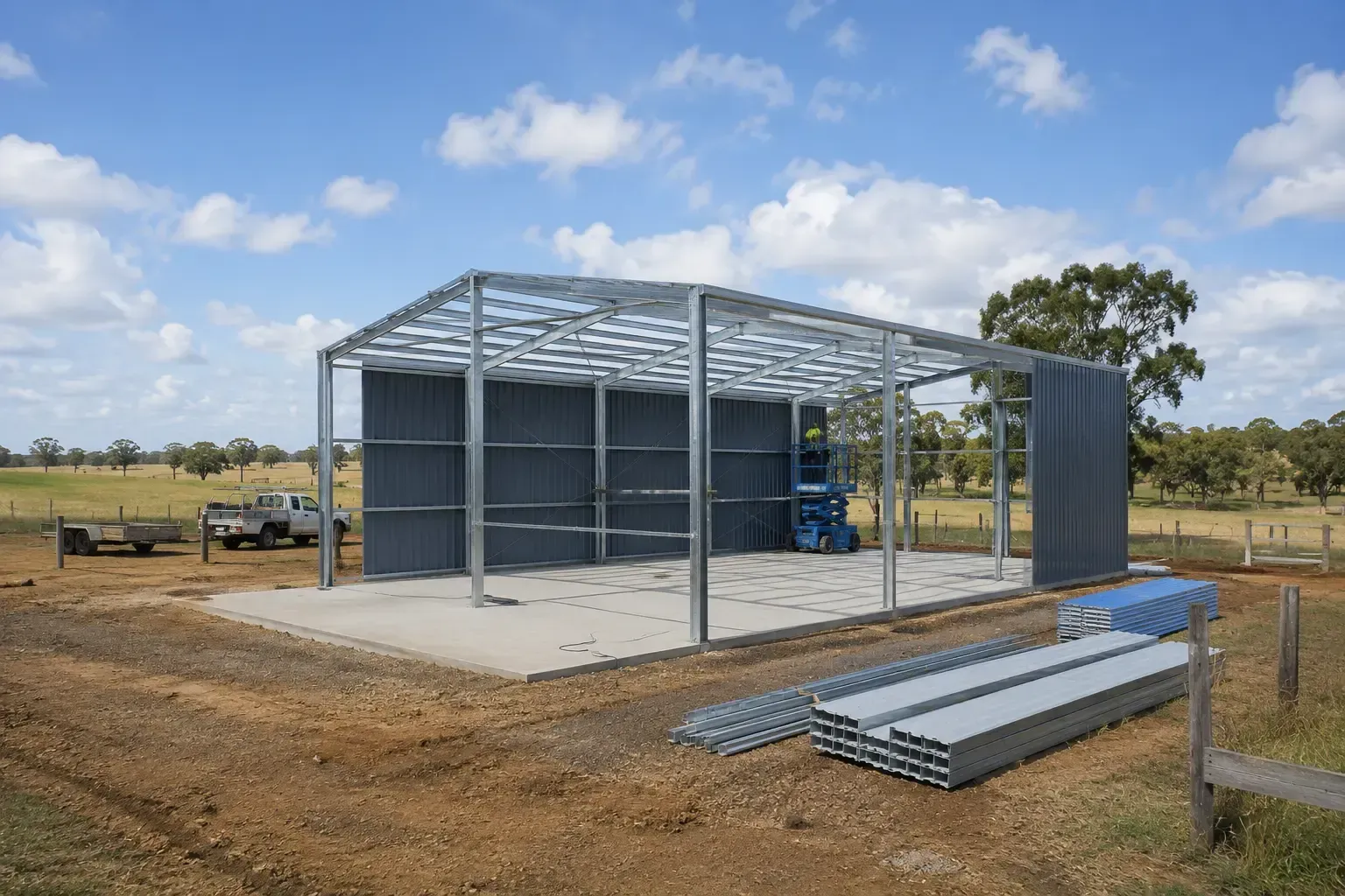 Shed slab & shed package on a property near Kingsthorpe, Toowoomba.