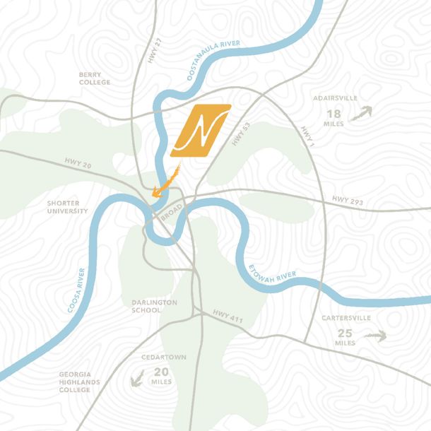 Map showing the location of 