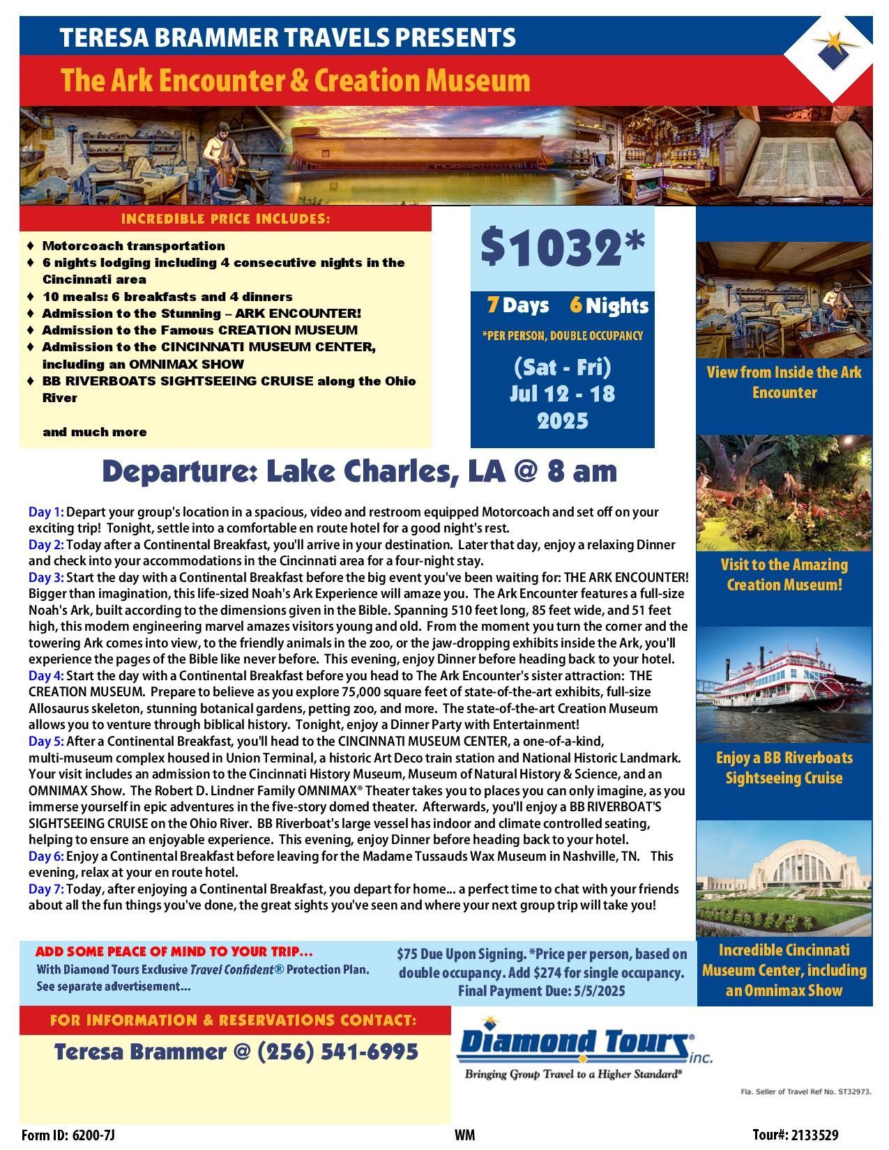 flyer of ark and creation and bible 