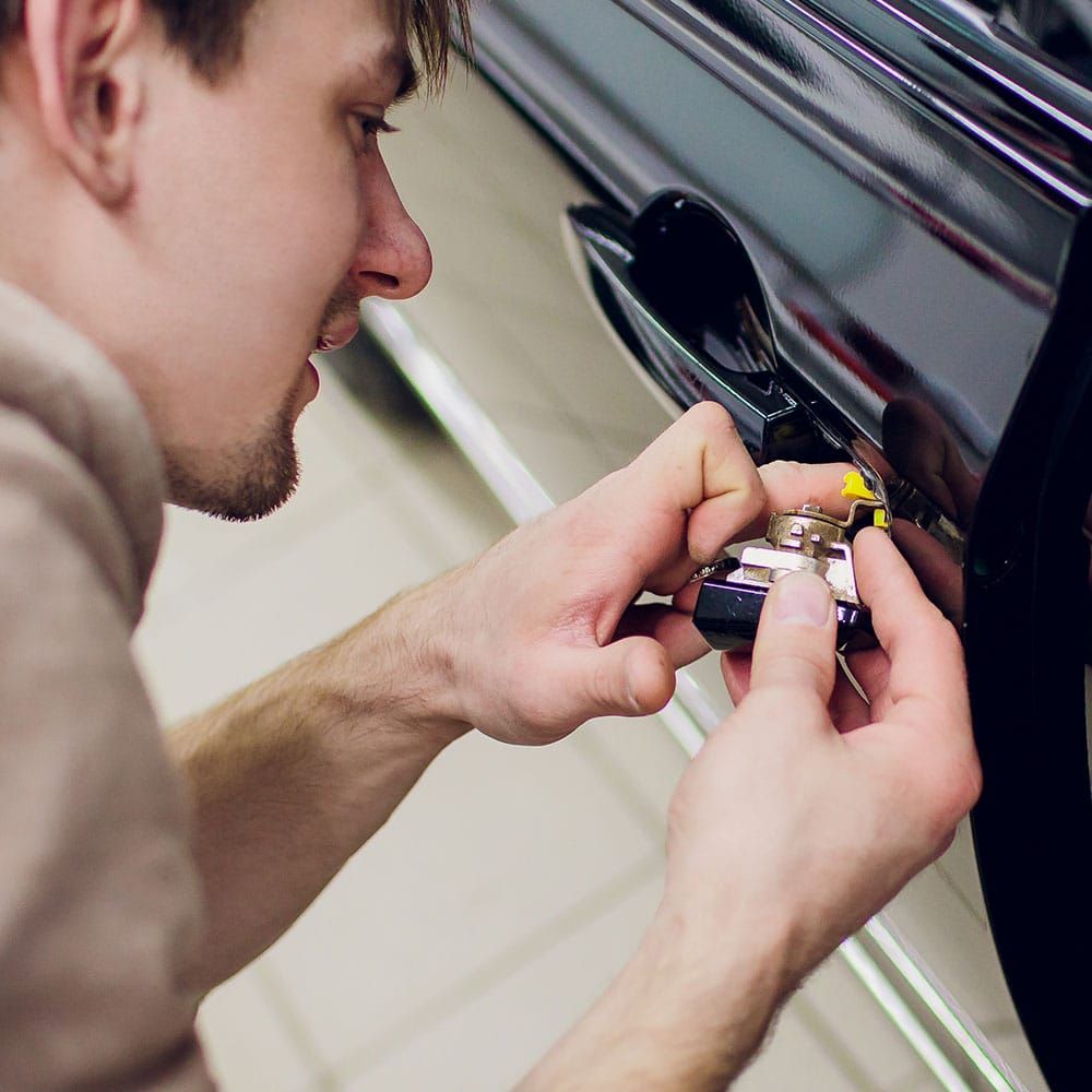 A White Safe with A Keypad Is Open on A Shelf — Century Locksmiths In Toowoomba City, QLD