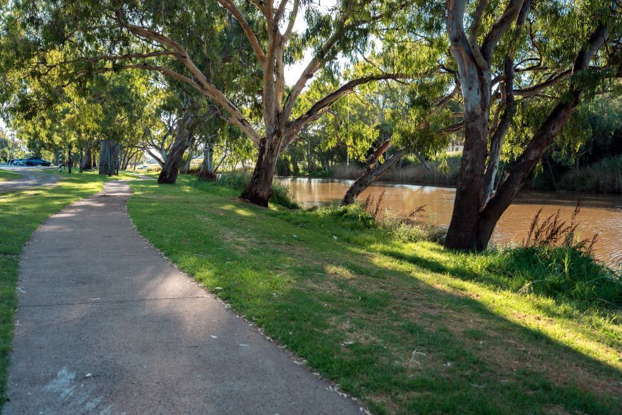 A Path Leading to A River Surrounded by Trees and Grass — Century Locksmiths In Westbrook, QLD