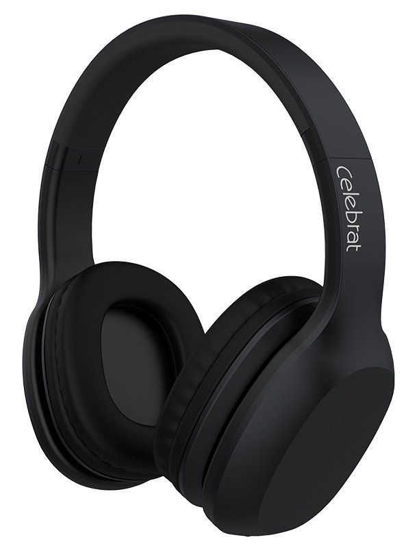 Μαύρα ακουστικά over-ear με την ένδειξη 