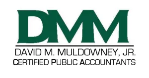 A logo for david m. muldowney jr. certified public accountants