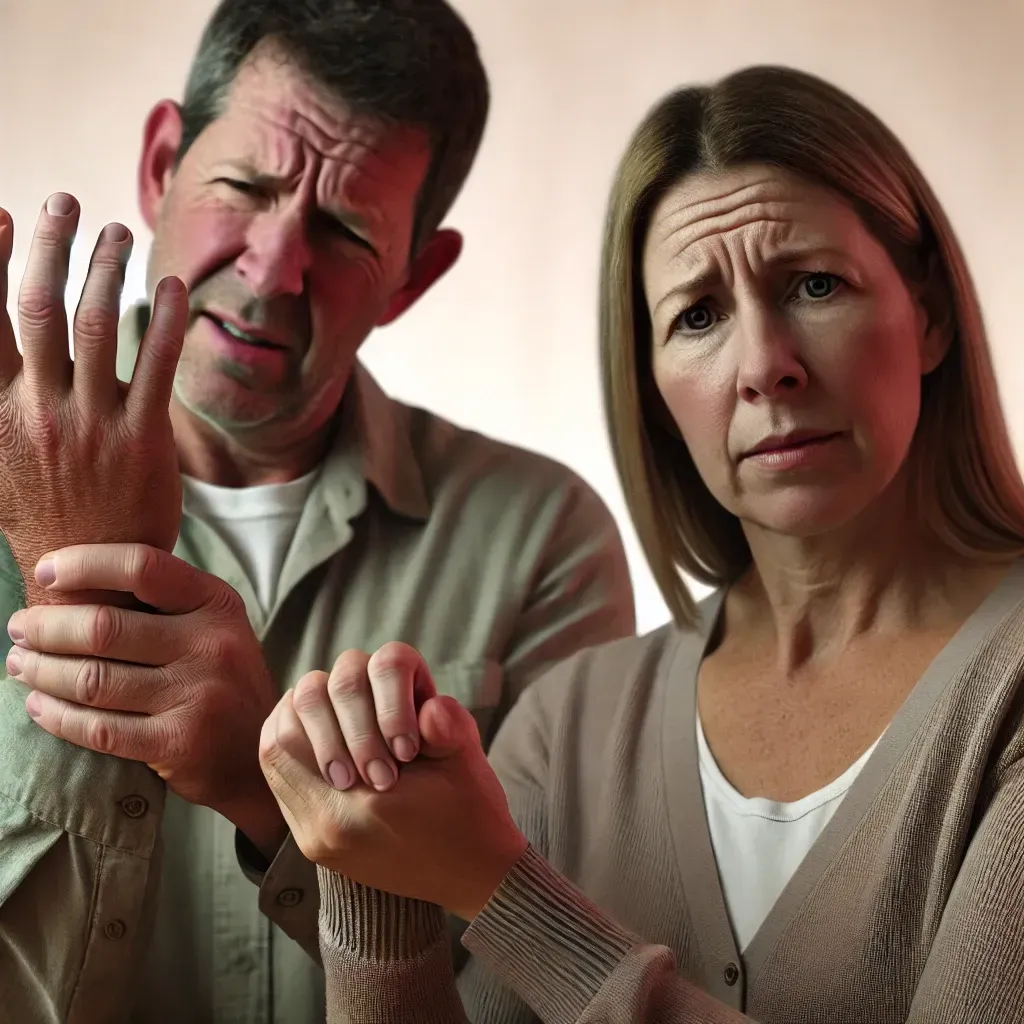 couple with hand problems