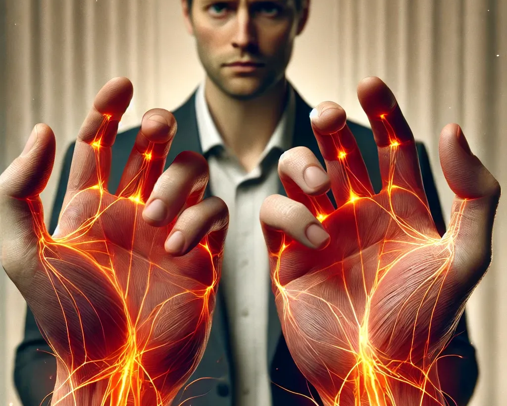 hands burning