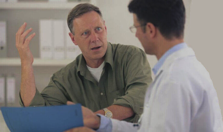 doctor and patient talking