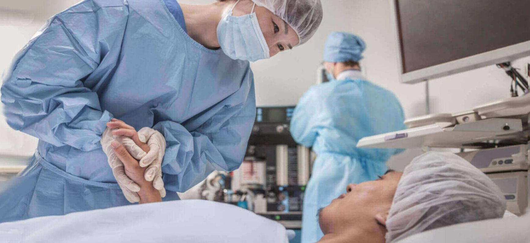 doctor and patient before surgery