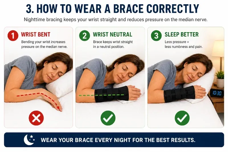 correct wrist bracing examples 