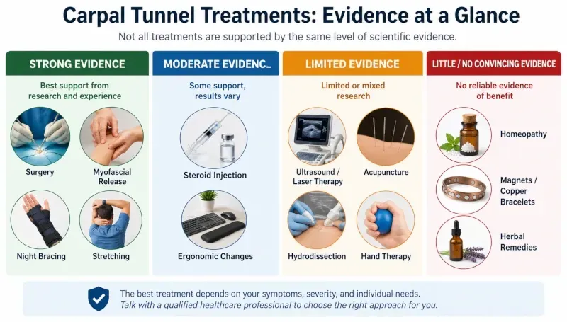 carpal tunnel treatments graphic
